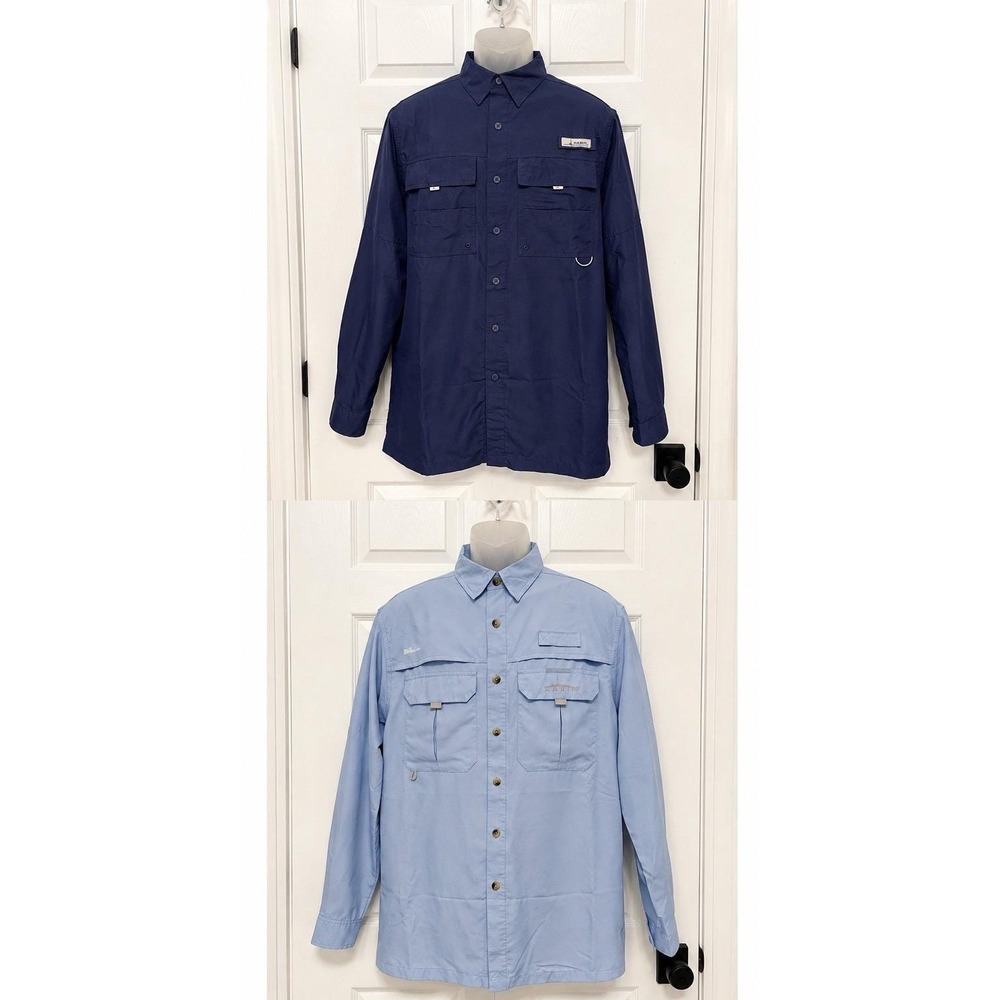 Habit Mens Outdoors Lightweight Jackets Lot Of 2 Sizes S & M Fishing Hiking UPF